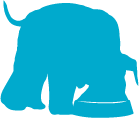 Orange dog silhouette
